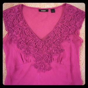 Express Lace & Silk Top Size 4
