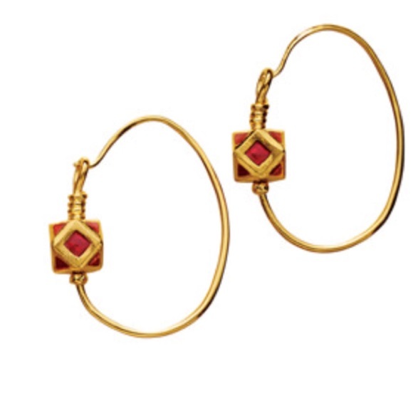 Bead Hoop Earrings