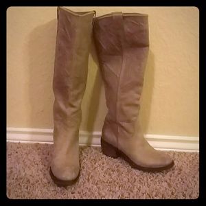 Gianni Bini tan knee-high leather boots