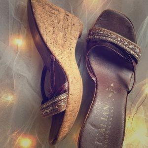 Italian Shoemakers wedge sandals size 7