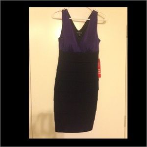 Purple and Black bandage style dress