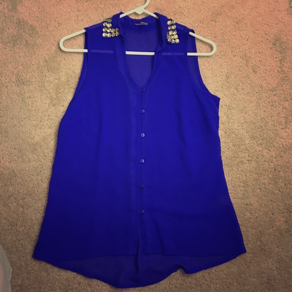 Royal Blue Blouse