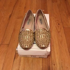Steve Madden STUDLYY gold shoes