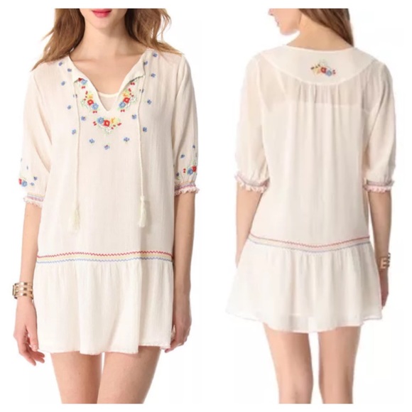 MES DEMOISELLES Woven Pullover Intricate Tunic Top - Picture 5 of 8