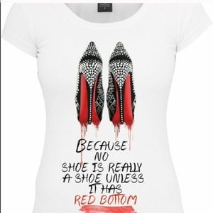 Red bottom tee