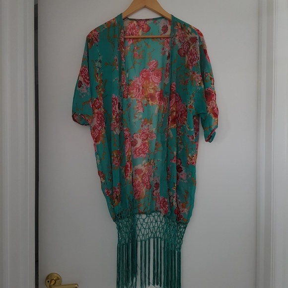 NEW Beach Tassel Floral Kimomo - Picture 5 of 8