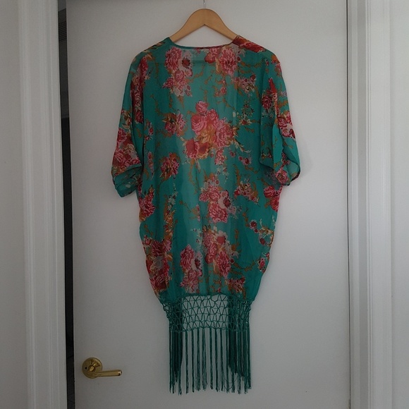 NEW Beach Tassel Floral Kimomo - Picture 6 of 8