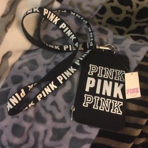 Pink Victoria's Secret lanyard