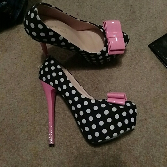 Polka dot heels