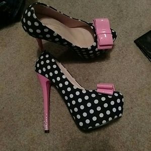 Polka dot heels