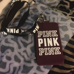 Pink Victoria's Secret lanyard