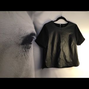 Leather blouse
