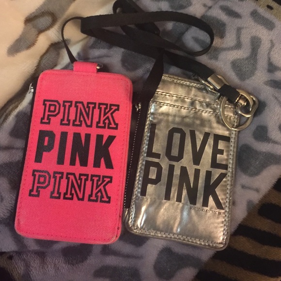 Pink Victoria's Secret lanyards!