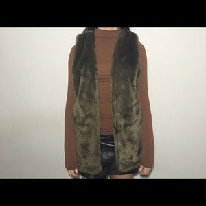 Faux fur vest