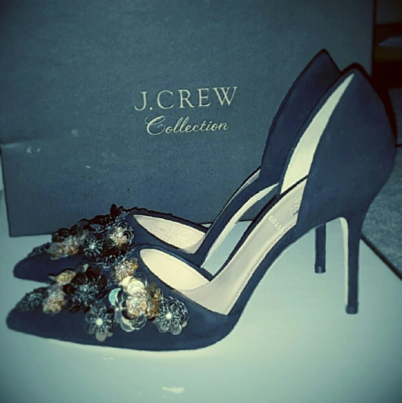 J.Crew Collection Elsie floral sequin d'orsay