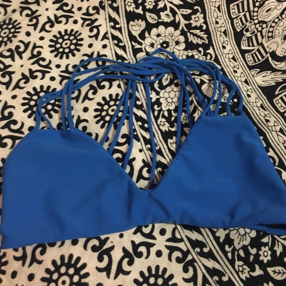 Mikoh Cross back Blue Top