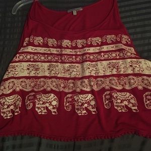 Red elephant crop top