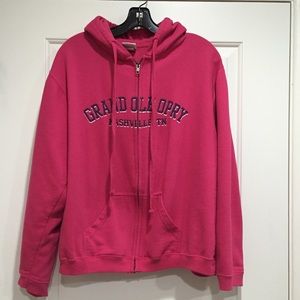 Fleece Hoodie Sweatshirt Zip Front: Grand Ole Opry