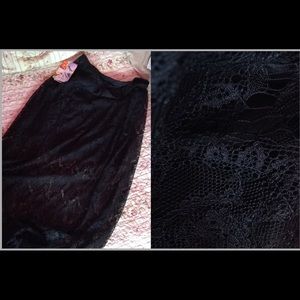 Floor length lacy skirt