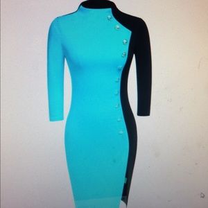 🐬Women's Sexy Body-Con Two Tone Dress🐳
