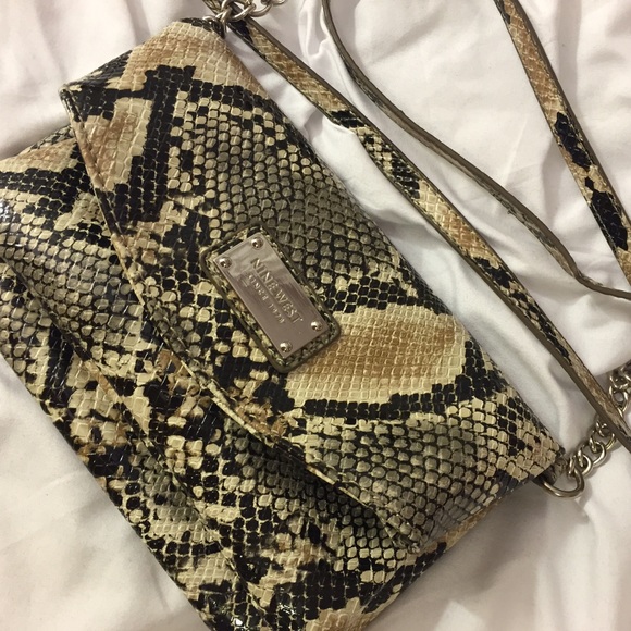 Snake Skin Printed Crossbody Bag
