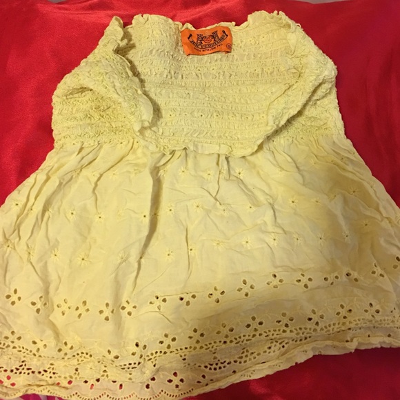 Final sale💕 Juicy Couture yellow eyelet tube top