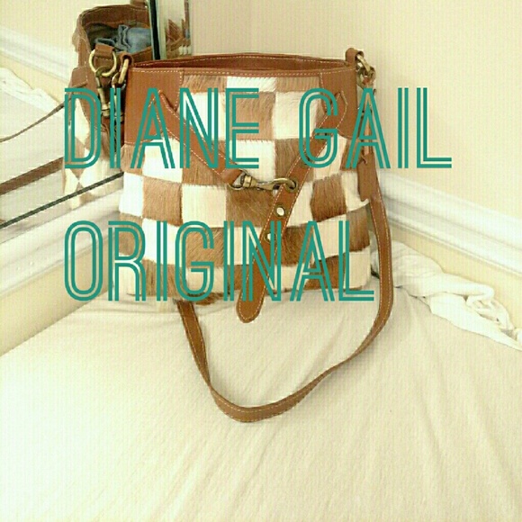 Diane Gail genuine fur shoulder bag