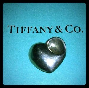Authentic Tiffany & Co. Folded Heart Pendant