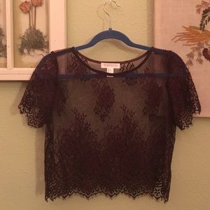 Purple lace top