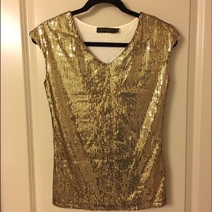 Gold Sequin Blouse