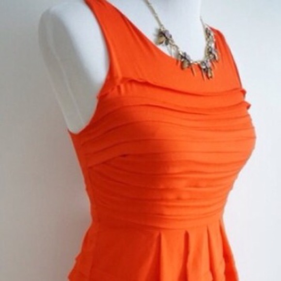 Anthropology orange/red summer dress