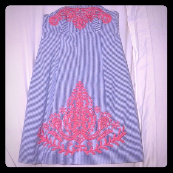 NWOT Lilly Pulitzer Strapless Seersucker Dress