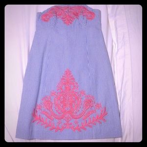 NWOT Lilly Pulitzer Strapless Seersucker Dress