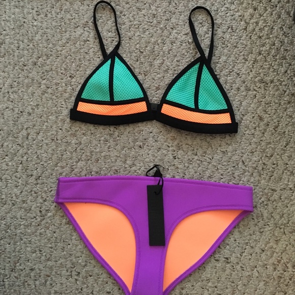 NWT Triangl bikini small top and medium bottom set