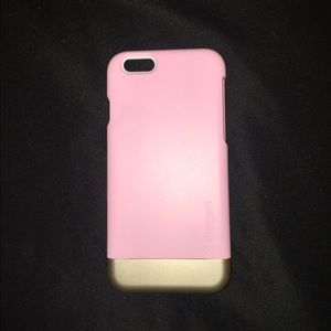 Pink and gold Spigen iPhone 6/6s case