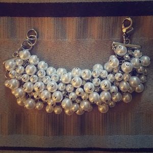 Pearl and diamond bracelet (silver)