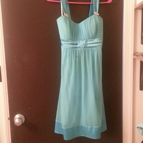 Blue semiformal dress