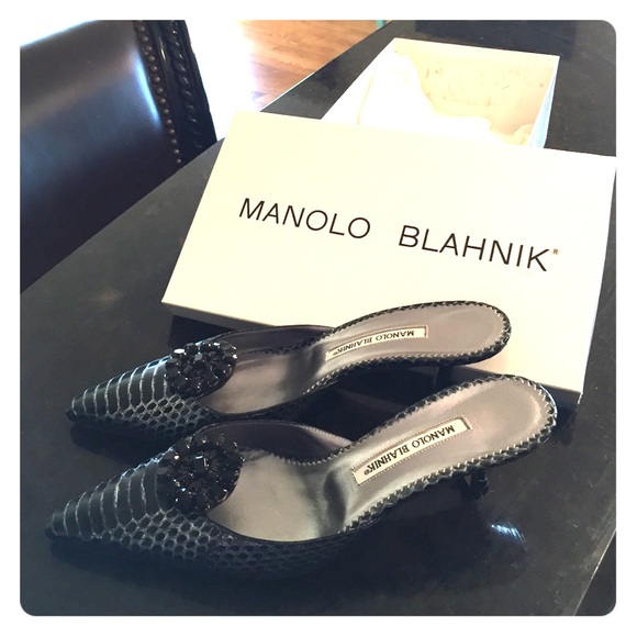 Manolo Blahnik Shoes - Manolo Blahnik snake mule, 38.5