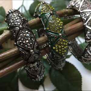 Brand new jeweled black jeweled cuff / snakelike cuff