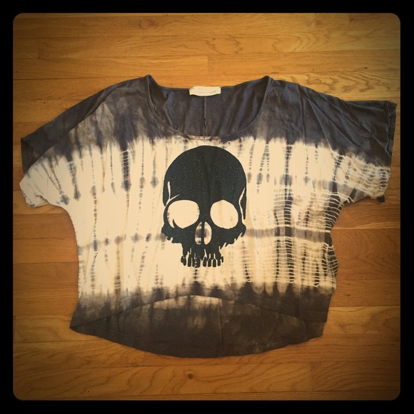 Vintage Havana tie dye skull dolman top