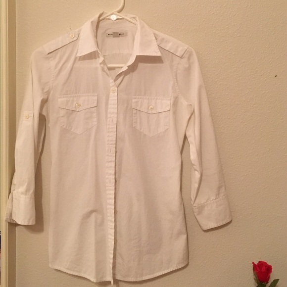 Banana Republic White Button Down