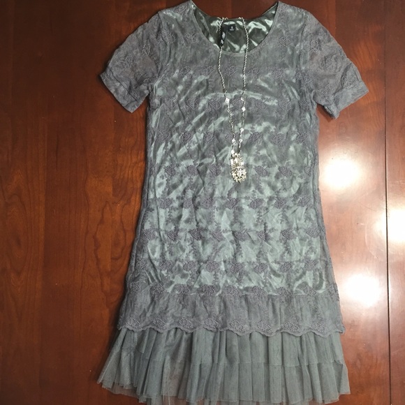 NWT grey lace dress
