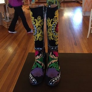Velvet Suzani Boots