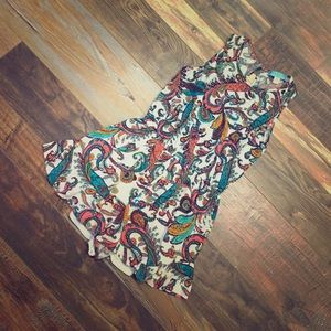 Paisley Romper with Keyhole Back