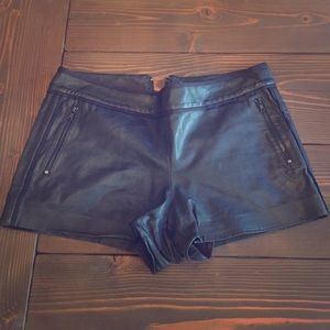 Alice & Olivia leather shorts