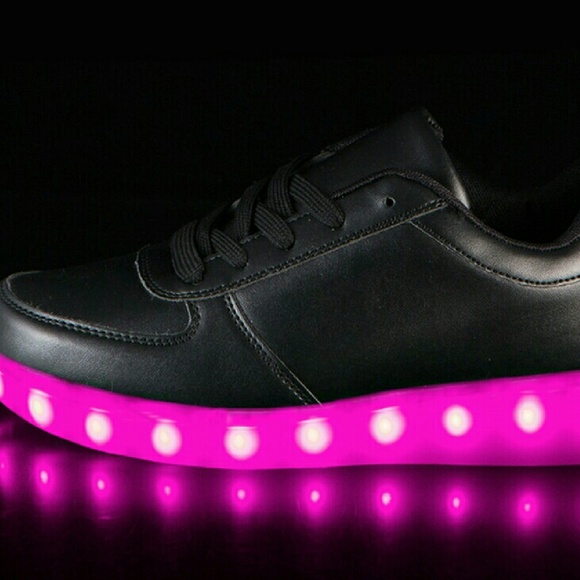 LED Shoes 5.5 Black Low Top US Mens Size 5.5 main image 2