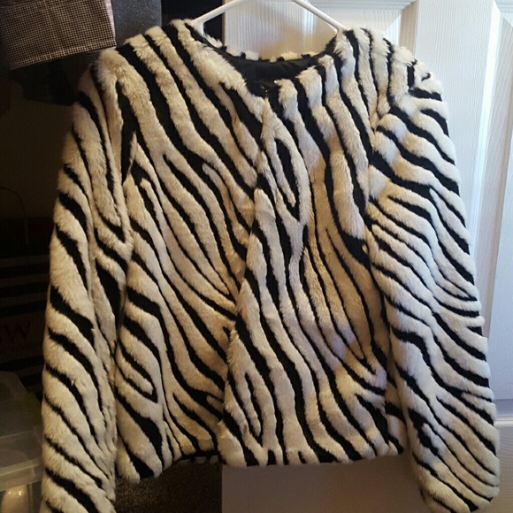 Zebra print fur coat stylish trendy h&m