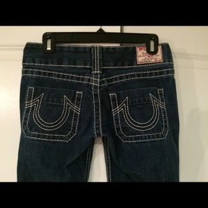 True Religion wide bootleg Jeans