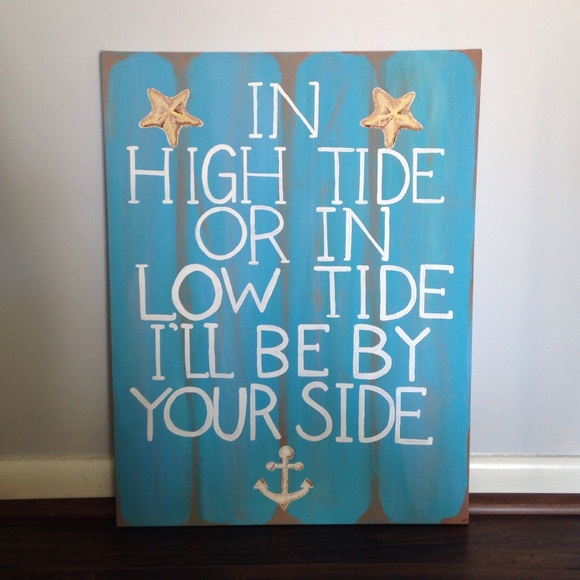 Beach Art Sign on Canvas