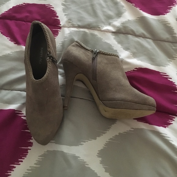 Worn only once tan booties